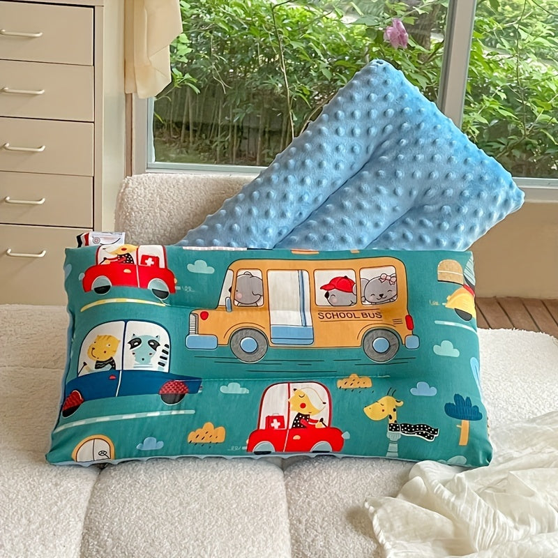 Almohada de poliéster lavable para niños con estampado de animales de dibujos animados para comodidad en todas las estaciones