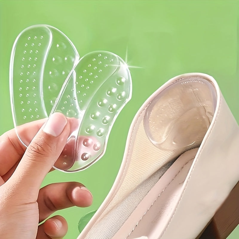 Women's Heel Pads Soft Gel Cushions Anti-Slip Breathable 2 Pack