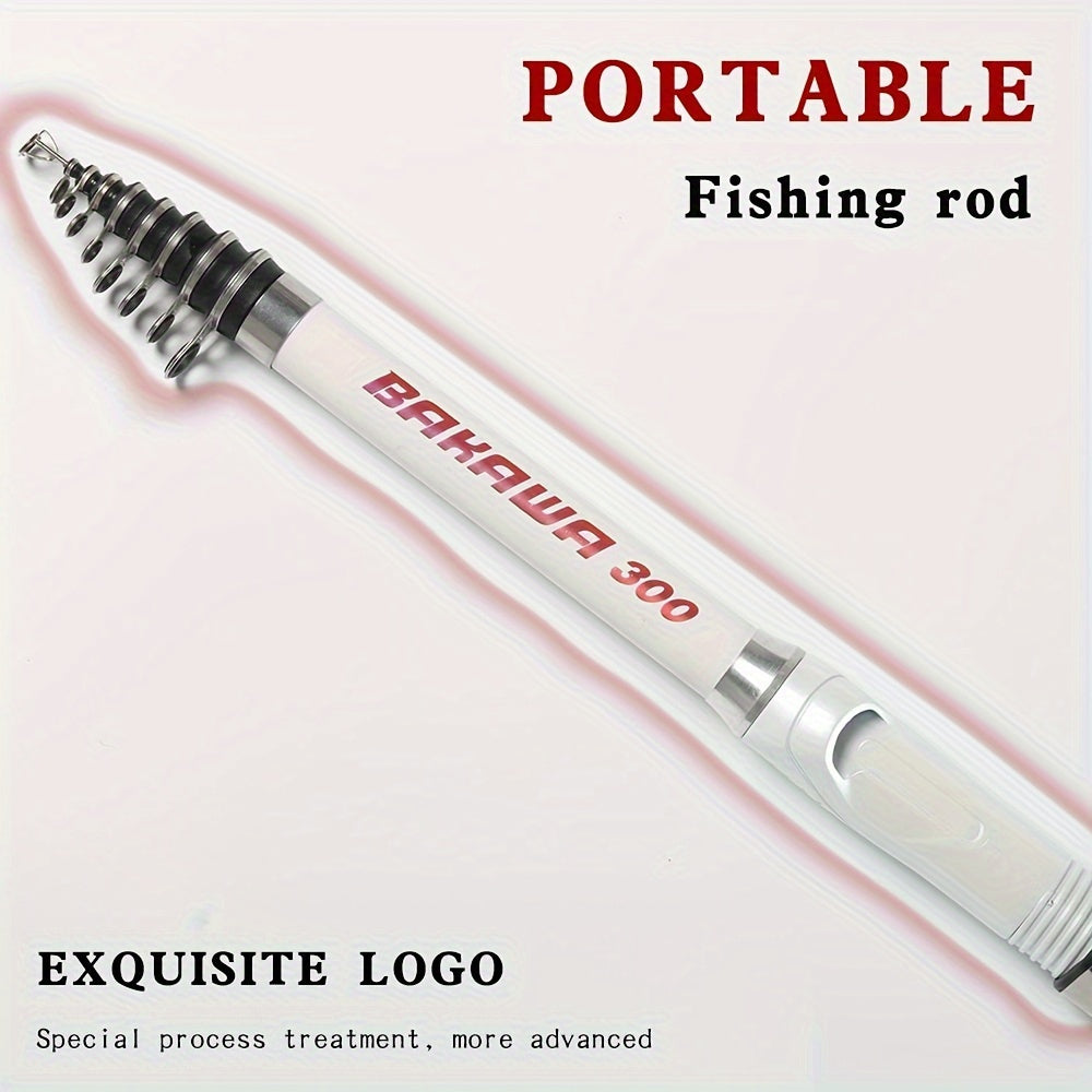 Telescopic Fishing Rod 3M Ultra Light Fiberglass Spinning Carp Feeder Adult White