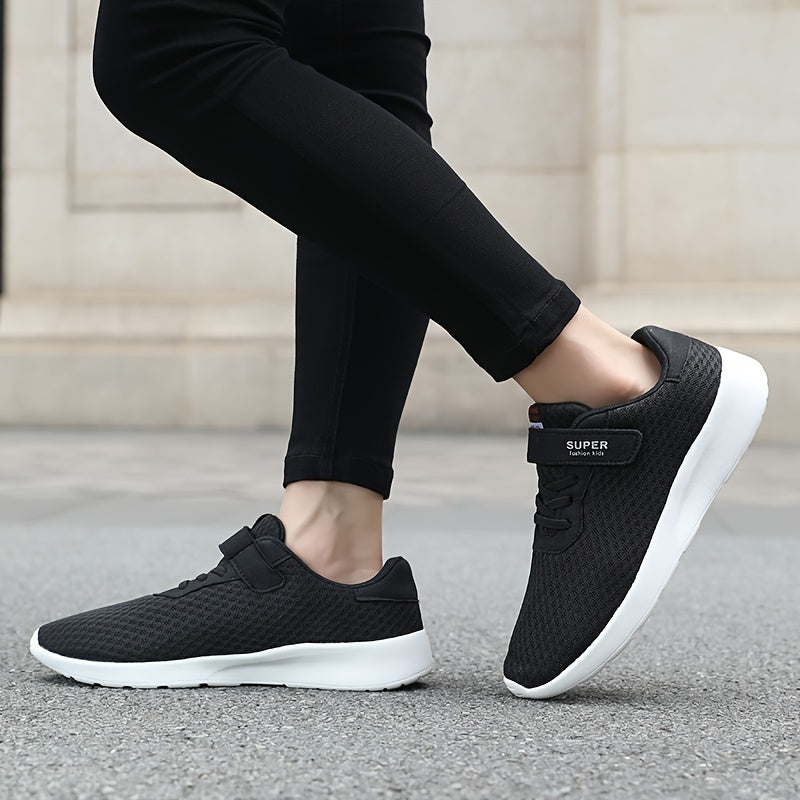 Мужские черные спортивные кроссовки из сетки с застежкой-липучкой, нескользящая подошва из ЭВА, размеры 10.5-3