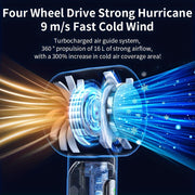 Portativ qo'l fanati raqamli displey bilan, egiluvchan bo'yin va stol mini fanati - 5 tezlik, ultra-ovozsiz, quvvat banki funksiyasi bilan. USB orqali zaryadlanadi va ichki/tashqi foydalanish uchun ideal.