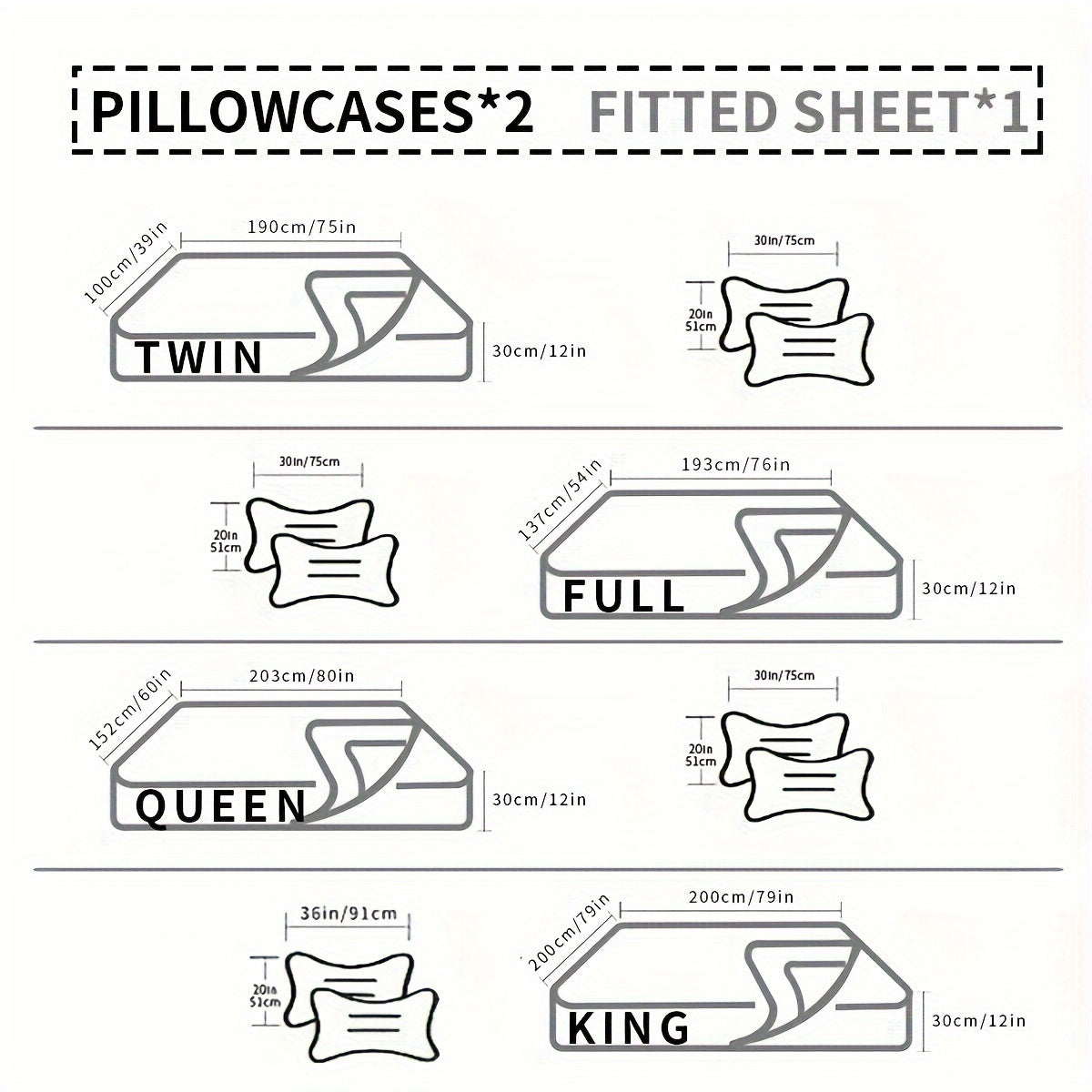 Набор простыней из микрофибры с цветочным узором, с глубокими карманами и наволочками