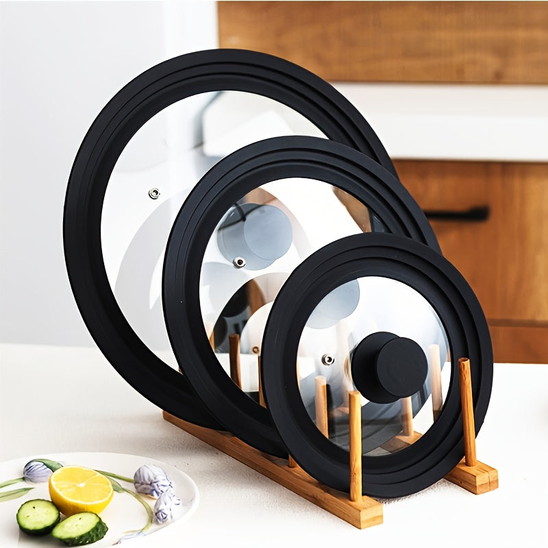 Pot Lid with Silicone Edge Tempered Glass Dishwasher Safe Anti-Slip Knob