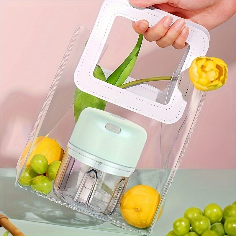 Electric Mini Garlic Chopper and Meat Grinder 8.45oz USB Rechargeable Easy-Clean