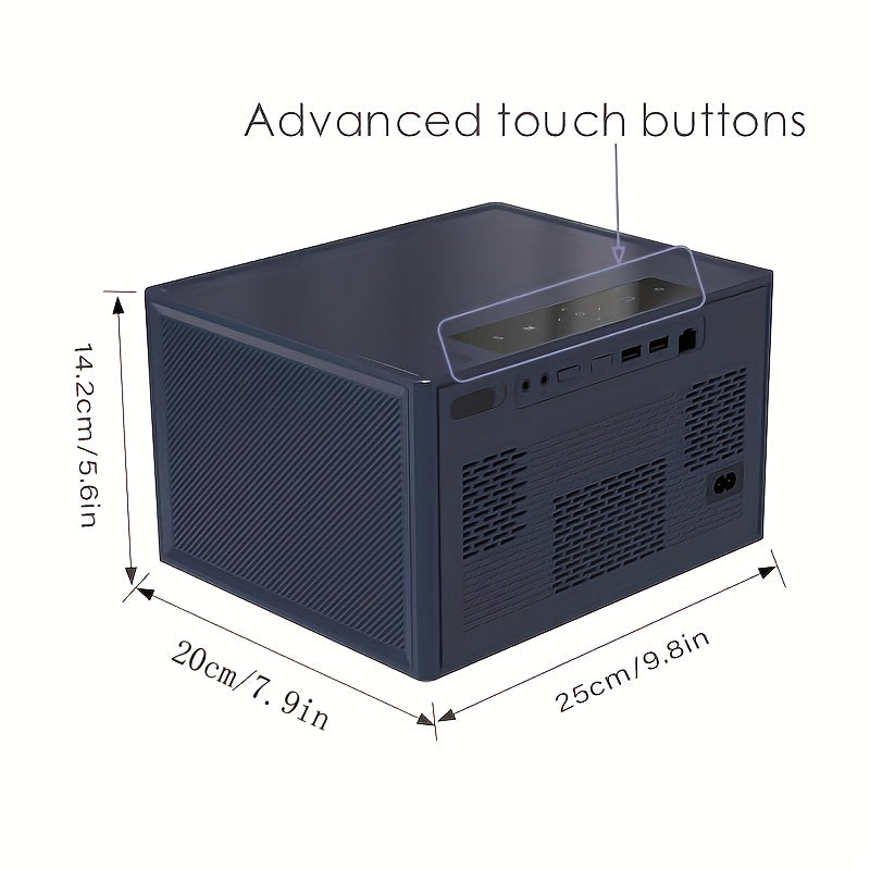 Full HD Projector with WiFi6, 7.62m Display, Android, Smart Home Theater