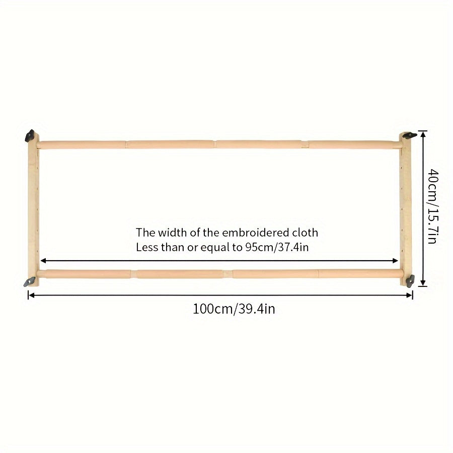 Portable Beech Wood Embroidery Stand for Cross Stitch Sewing with Detachable Clip