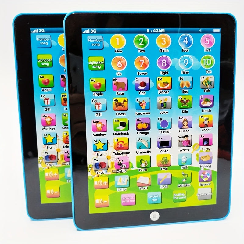 Children's Educational Tablet Toy for Learning Music Numbers Spelling Words Alphabets Blue Pink