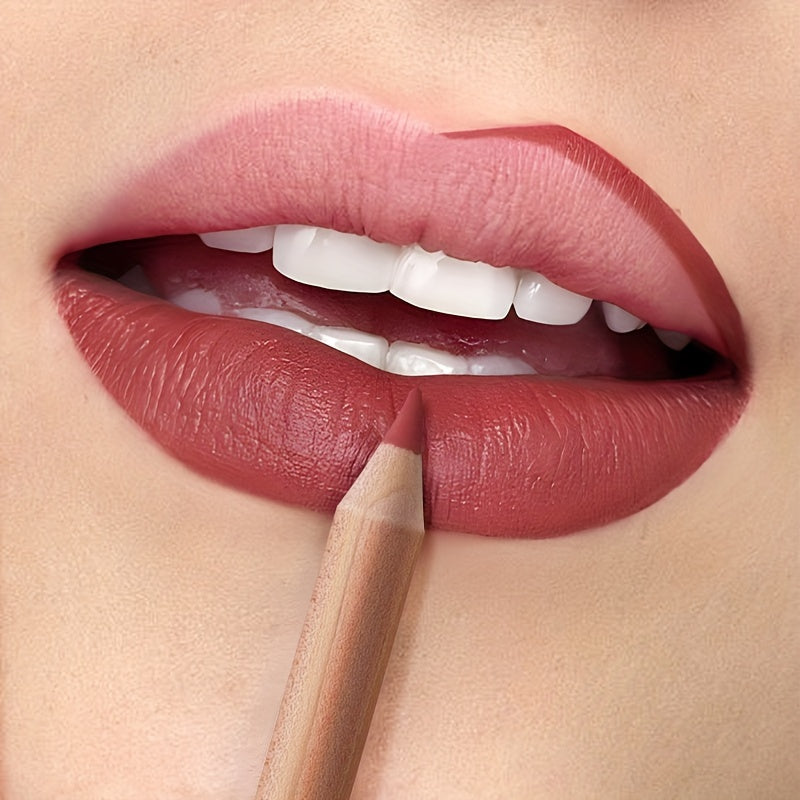 Set de perfiladores de labios mate impermeables para mujer, 24 colores, lápiz de labios de larga duración