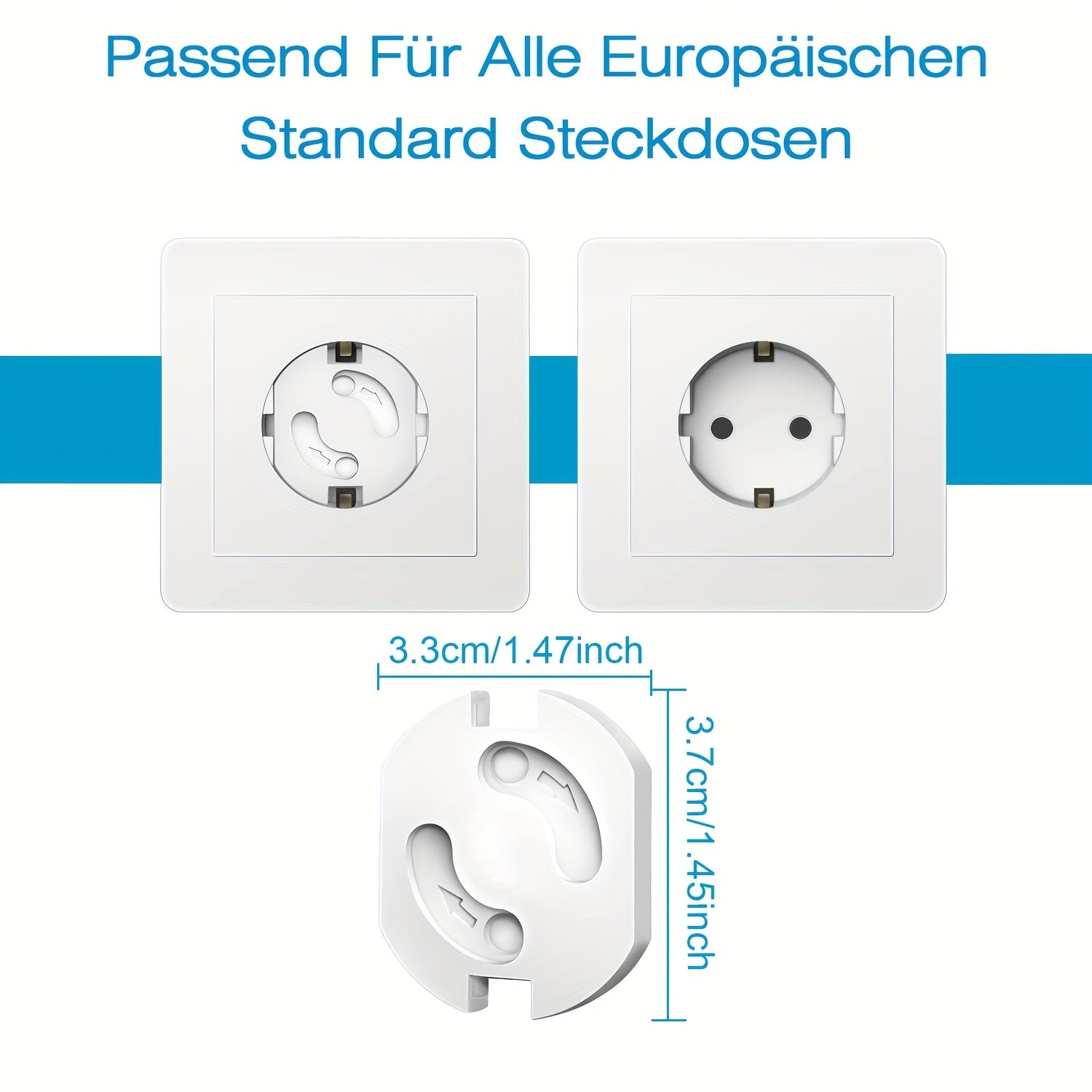 Cubiertas de enchufes de estándar europeo para la seguridad infantil, juegos de 4 u 8