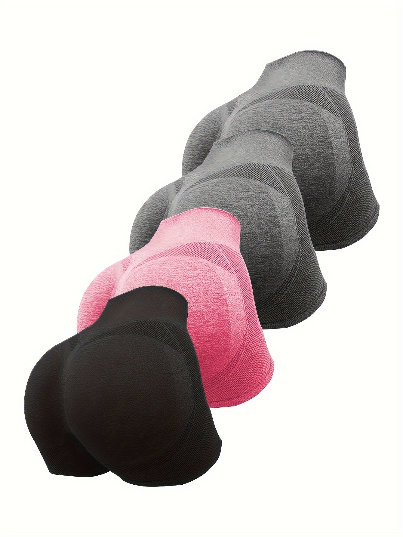 Pantalones cortos moldeadores sin costuras de cintura alta para mujer, control de abdomen, levantamiento de glúteos, paquete de 4