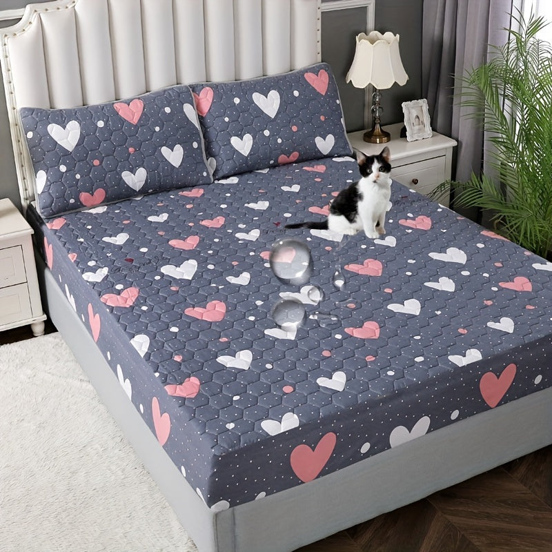 Suv o'tkazmaydigan, uch qavatli nafas oladigan, siljishsiz, teskari yostiq qoplamasi bilan yotish uchun matras qoplamasi