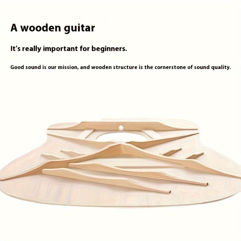 37.8-Inch Classical Acoustic Guitar Larch Body Burgundy for Beginners to Intermediate