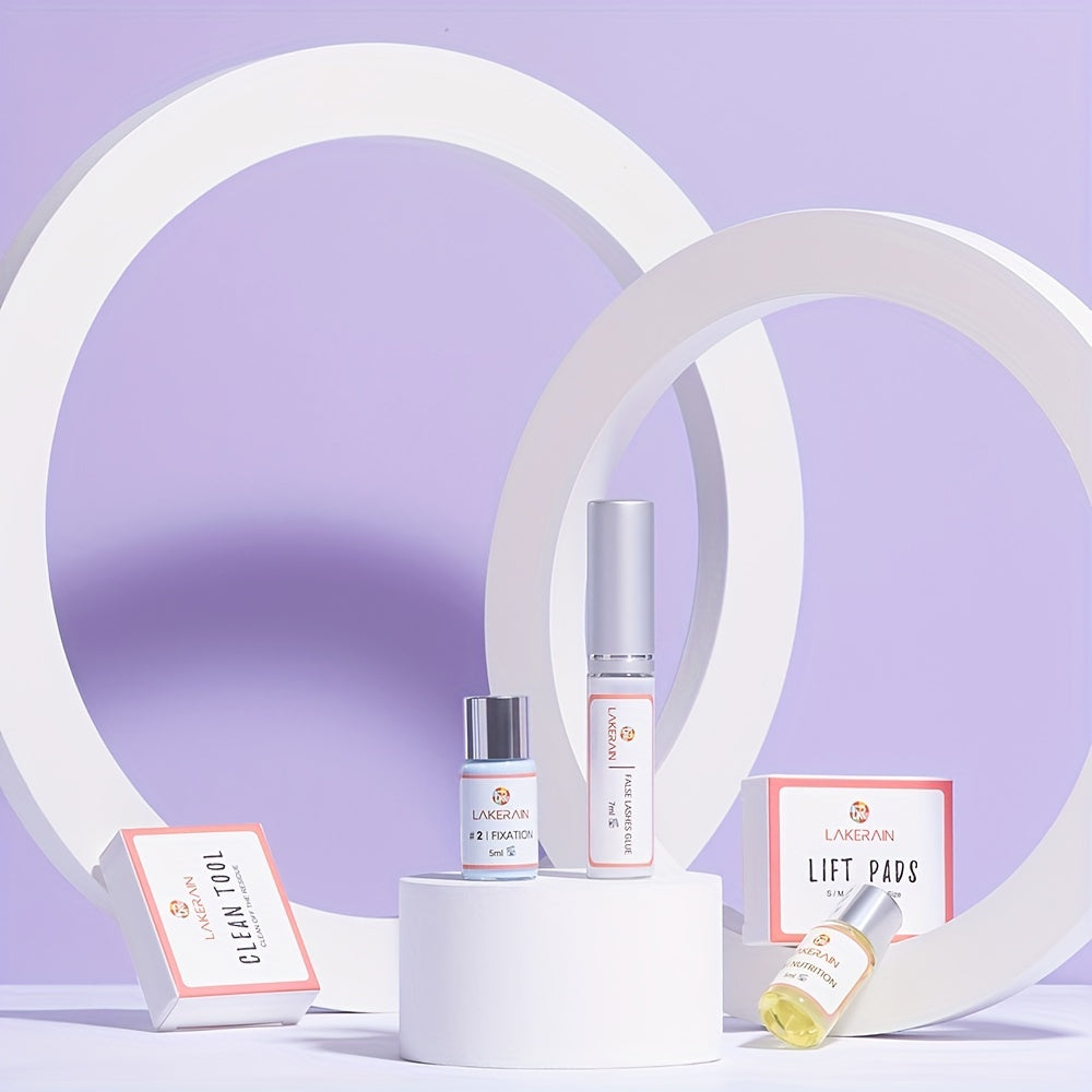 Kit de permanente de pestañas, rizador y laminado Pink Lash Curl con colágeno