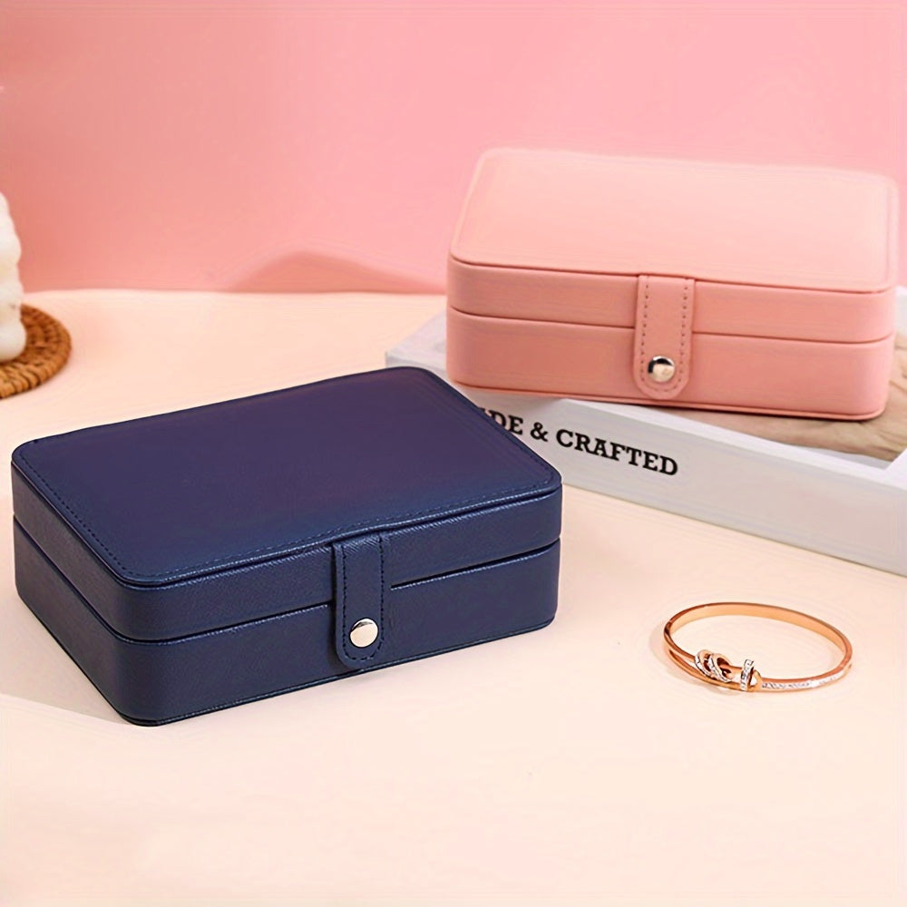 Chiroyli PU charm qutisi, quloq taqinchoqlari uchun va uzuk tutuvchilar bilan