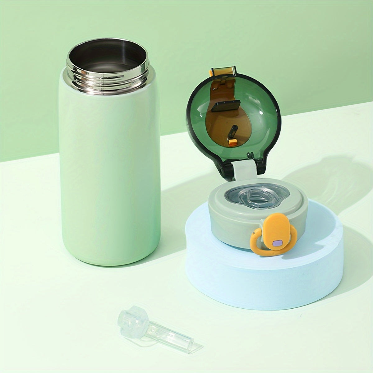 Stainless Steel Water Bottle 320ml Vacuum Insulated Leak Proof with Straw