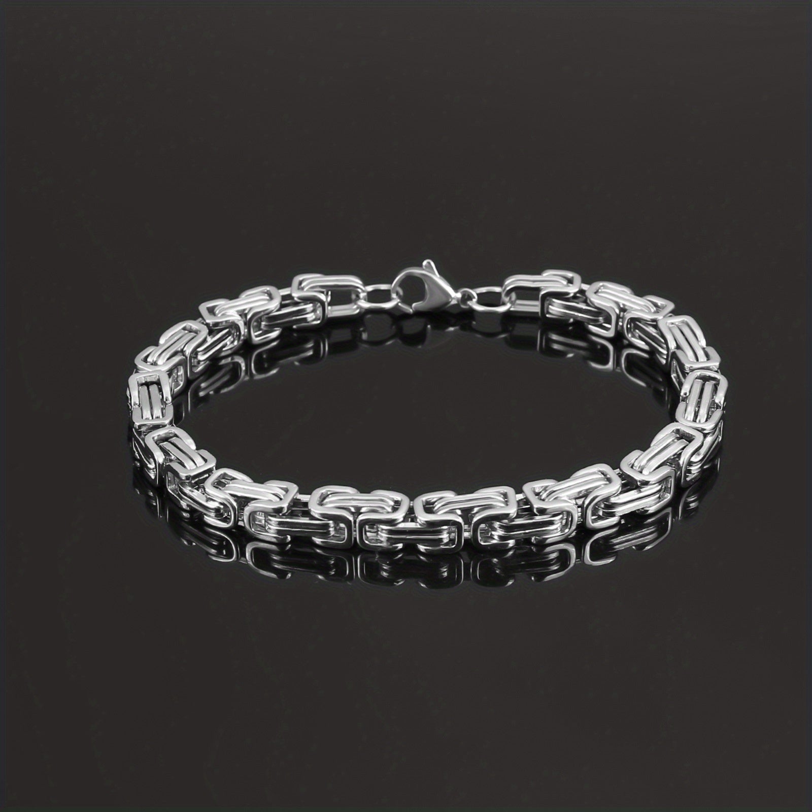 Stainless Steel Men's Necklace and Bracelet Set for Casual and Special Occasions