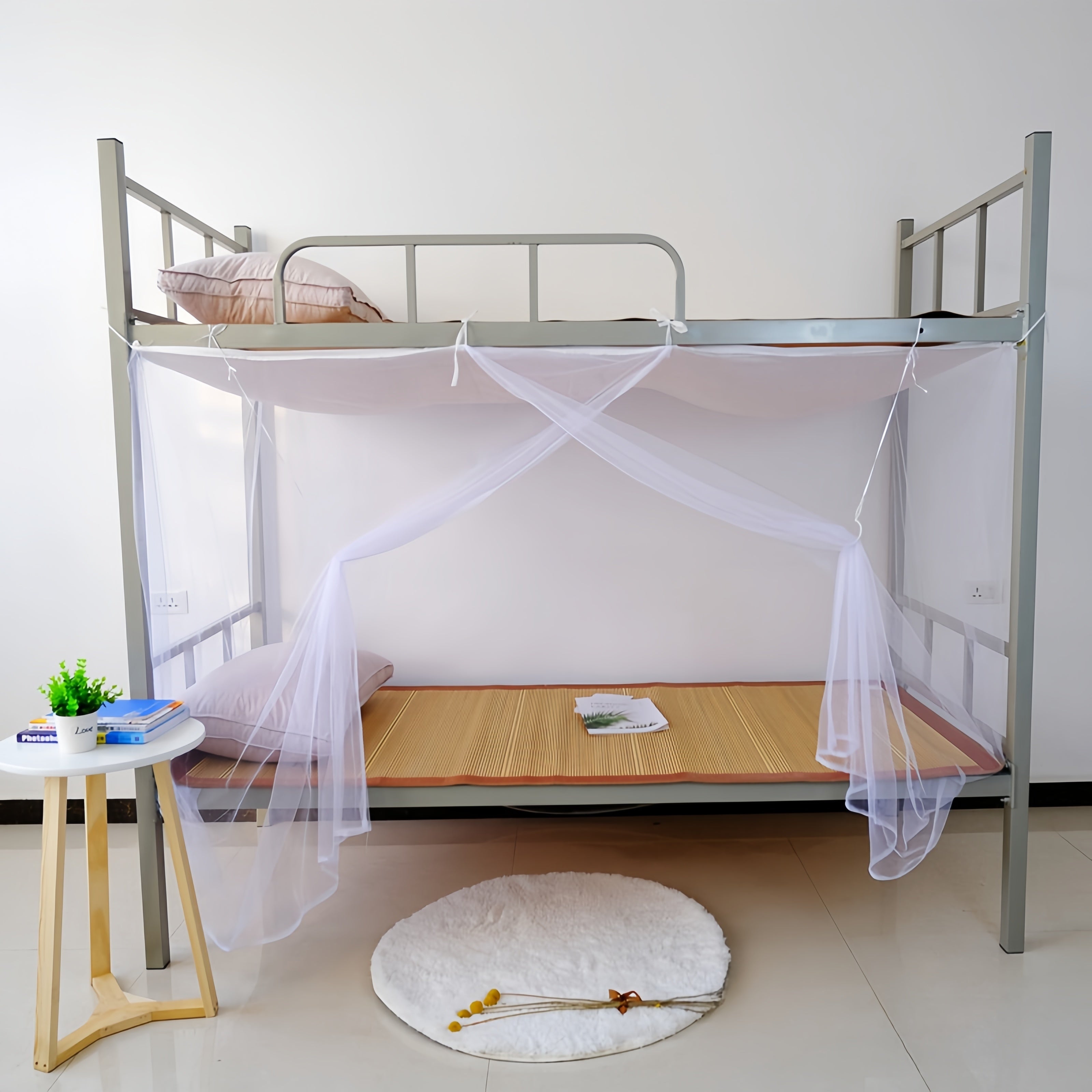 Double Bed Mosquito Net Rod Pocket Style for Dorms and Home, Machine Washable