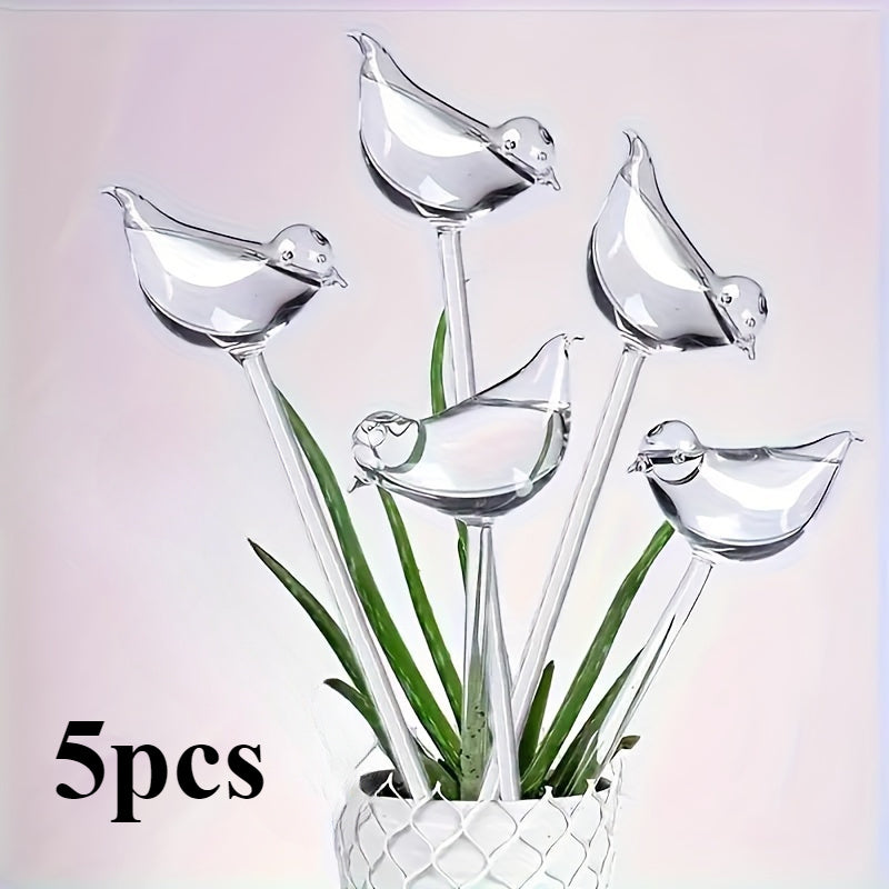 5pcs Bird-Shaped Self-Watering Globes for Indoor Outdoor Gardens Potted Plants Flowers