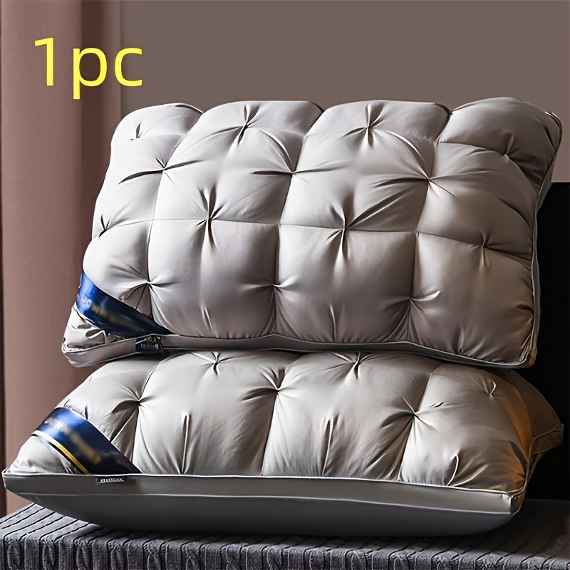 Almohada de soporte cervical 3D de lujo, hipoalergénica, lavable a máquina, fibra de poliéster