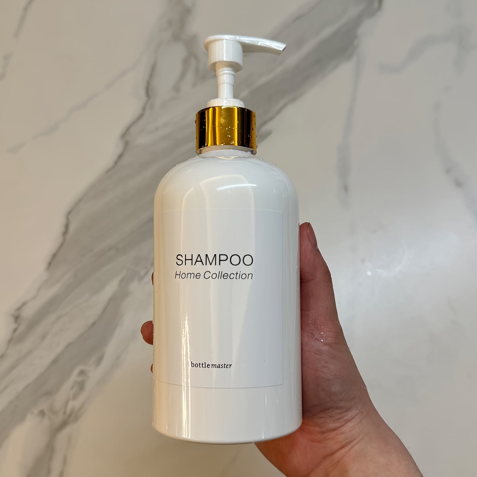 Bamboo Bathroom Dispenser Set with Wall Mount Shampoo and Conditioner Bottles (3 Pack)