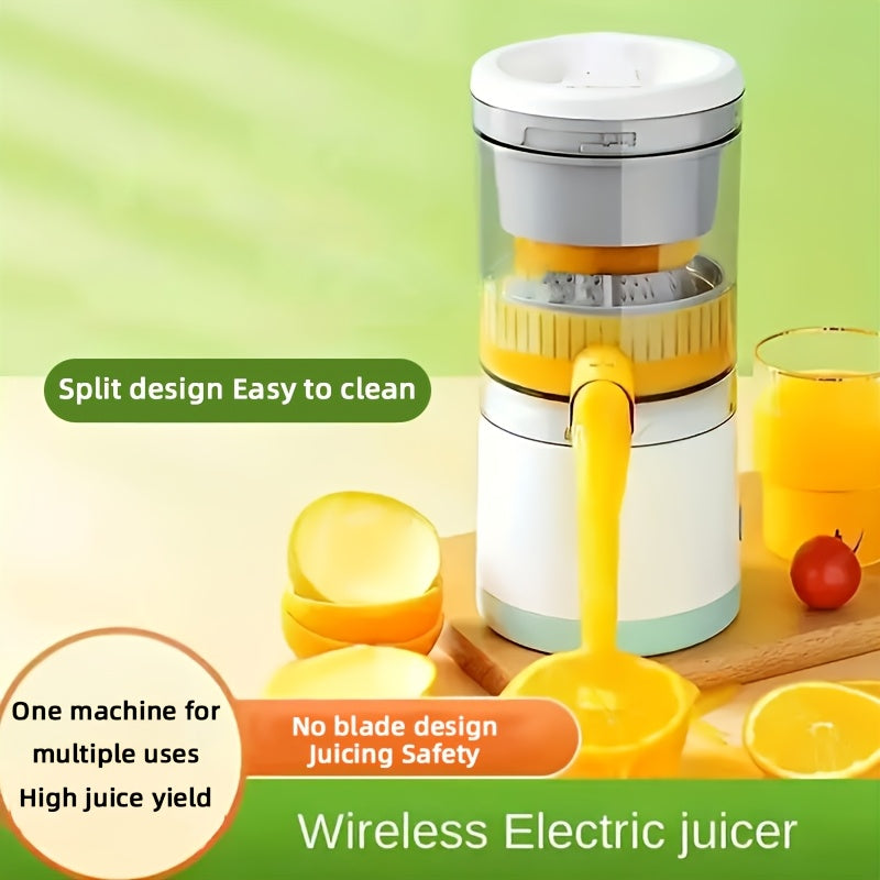 Portable Electric Citrus Juicer Stainless Steel Blades Light Green