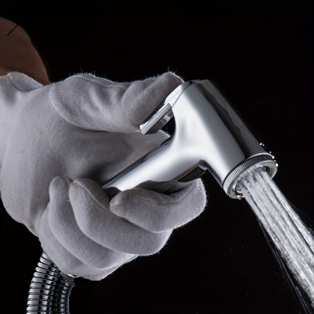Bidet Sprayer Set with Pressure Spray Head Stainless Steel Hose Wall Mount Accessories