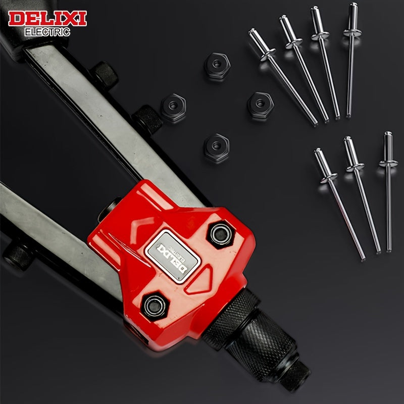 Manual Rivet Gun Set for Carpentry and Metalworking with Multiple Sizes