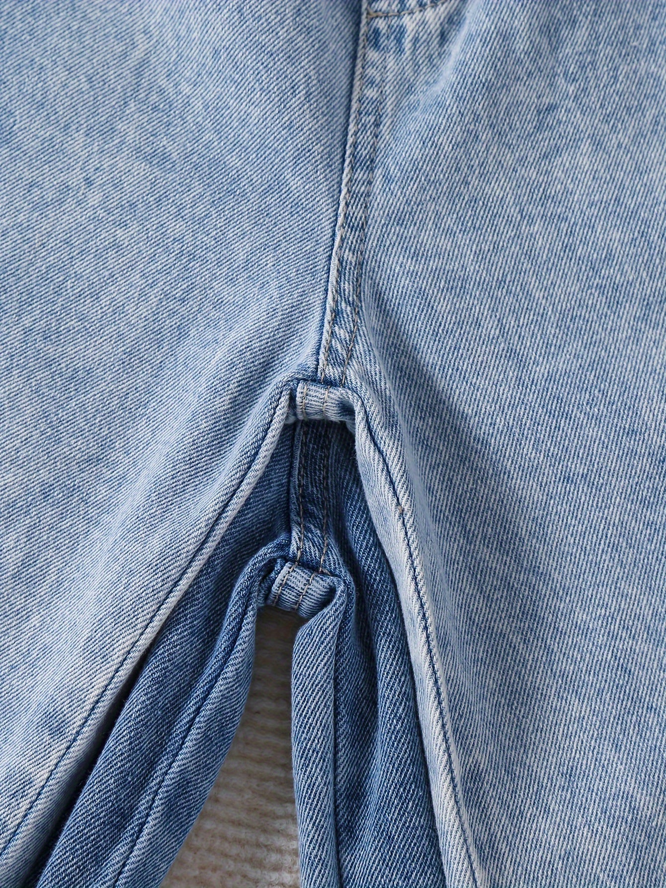 Джинсовые штаны для девочек, 2 шт., свободные прямые, длинные, для всех сезонов, повседневные