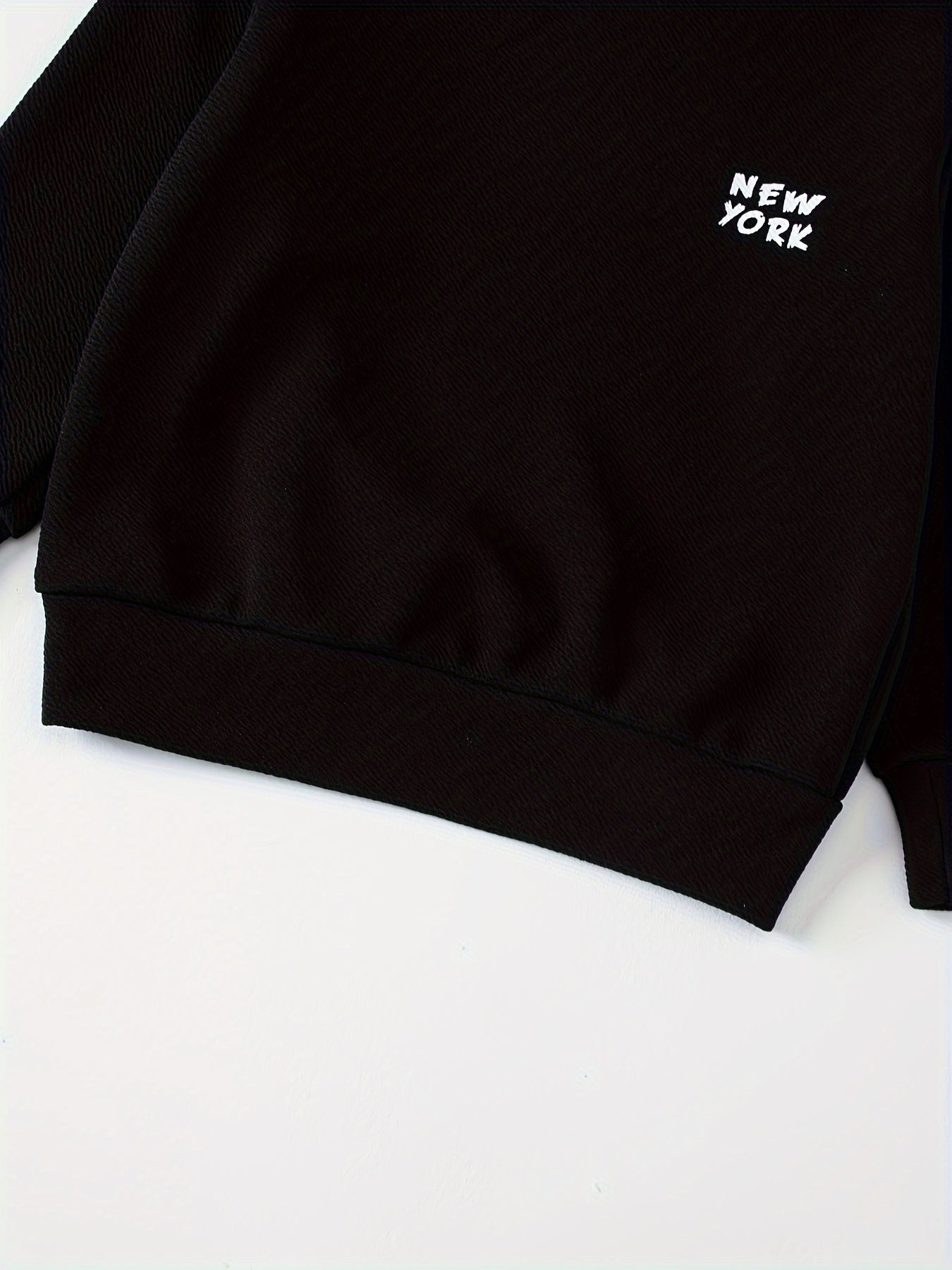 Детский повседневный свитшот и штаны из полиэстера и спандекса, однотонные, с длинными рукавами, круглый вырез, обычный крой