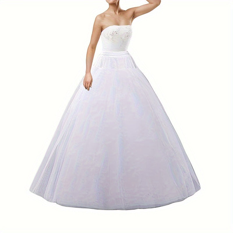 Women's Petticoat for Wedding Gowns 4-Tier Crinoline Underskirt Polyester Bridal Accessory