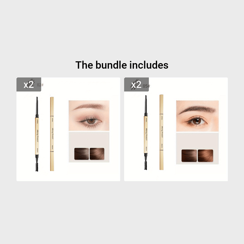 Women's Waterproof Double-Ended Eyebrow Pencil, Fine Tip, Long Lasting