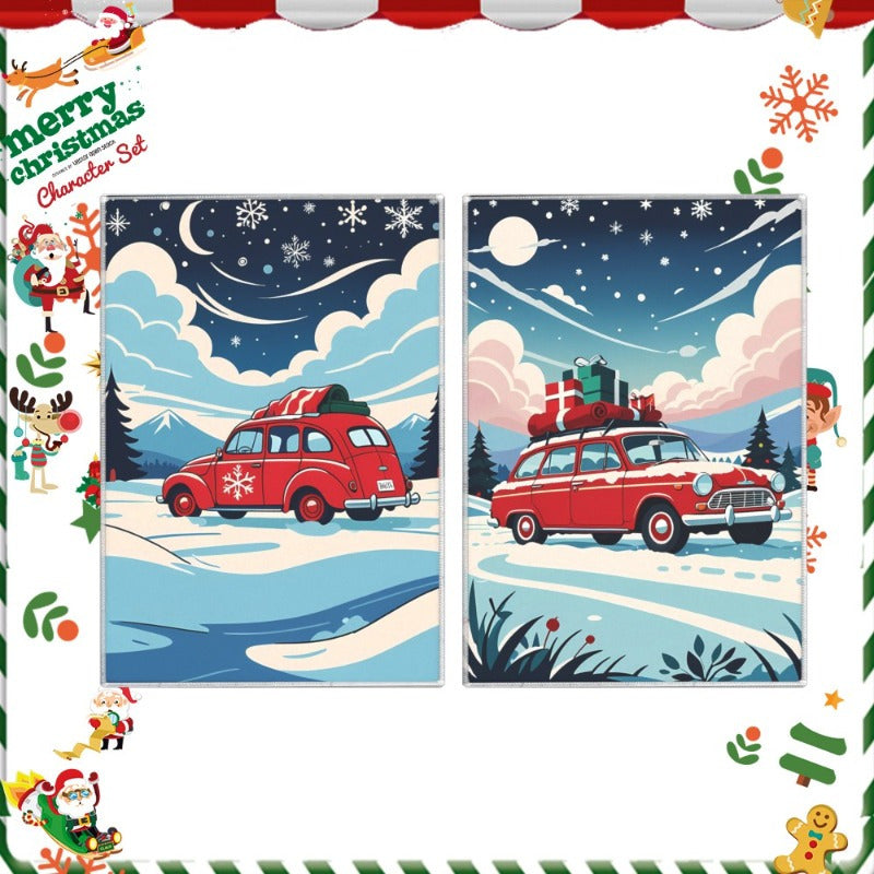Christmas Wintertime Kitchen Towel Set 2 Cozy Snowflake Tea Towels 18x26