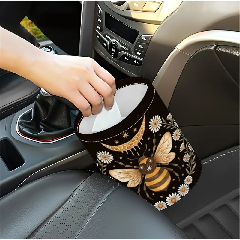 Унисекс органайзер для мусора в автомобиль с пчелиным узором, контейнер для мусора, для автомобиля, кухни, кемпинга