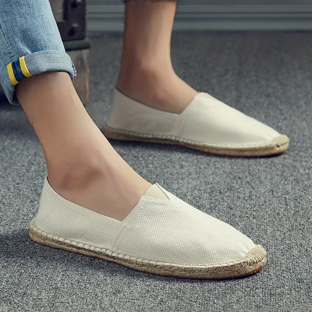 Women's Breathable Cotton Canvas Flat Shoes with Rubber Sole