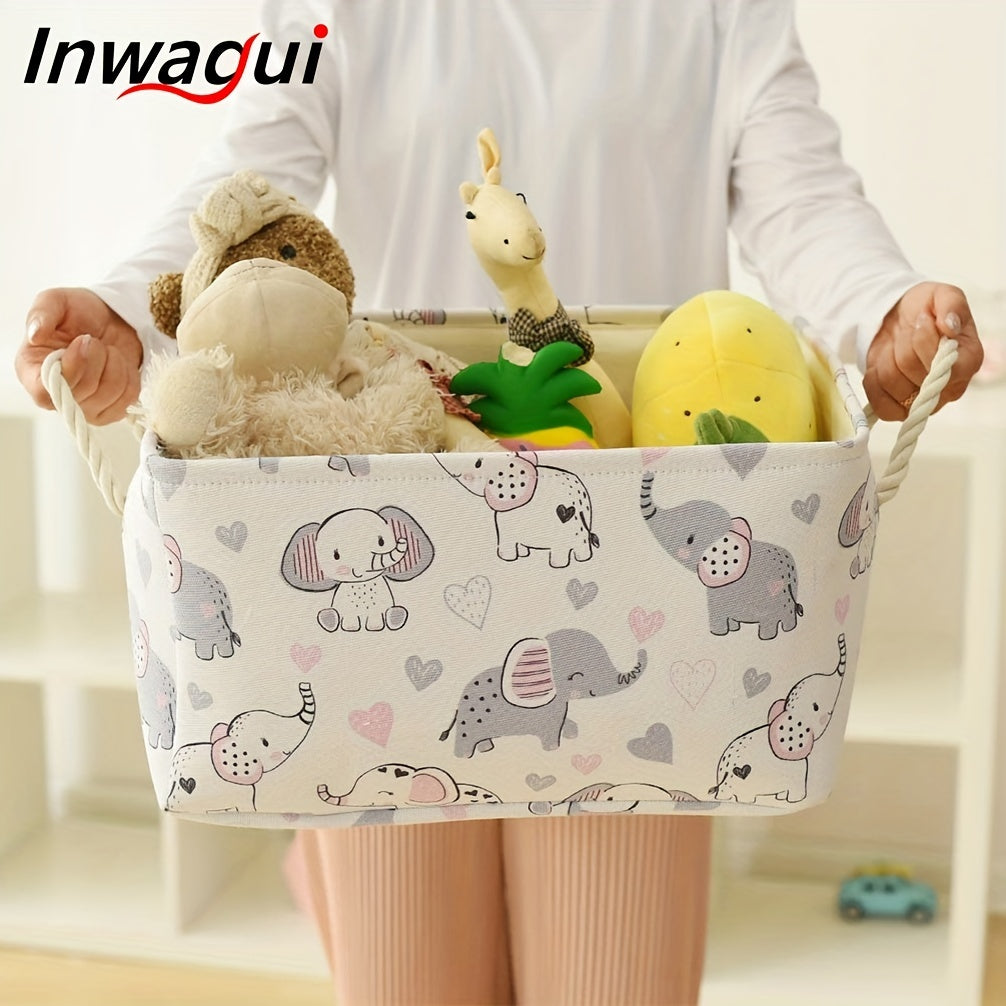 Cesta de almacenamiento de tela Art Deco para bebé niño para juguetes y organización en la habitación infantil