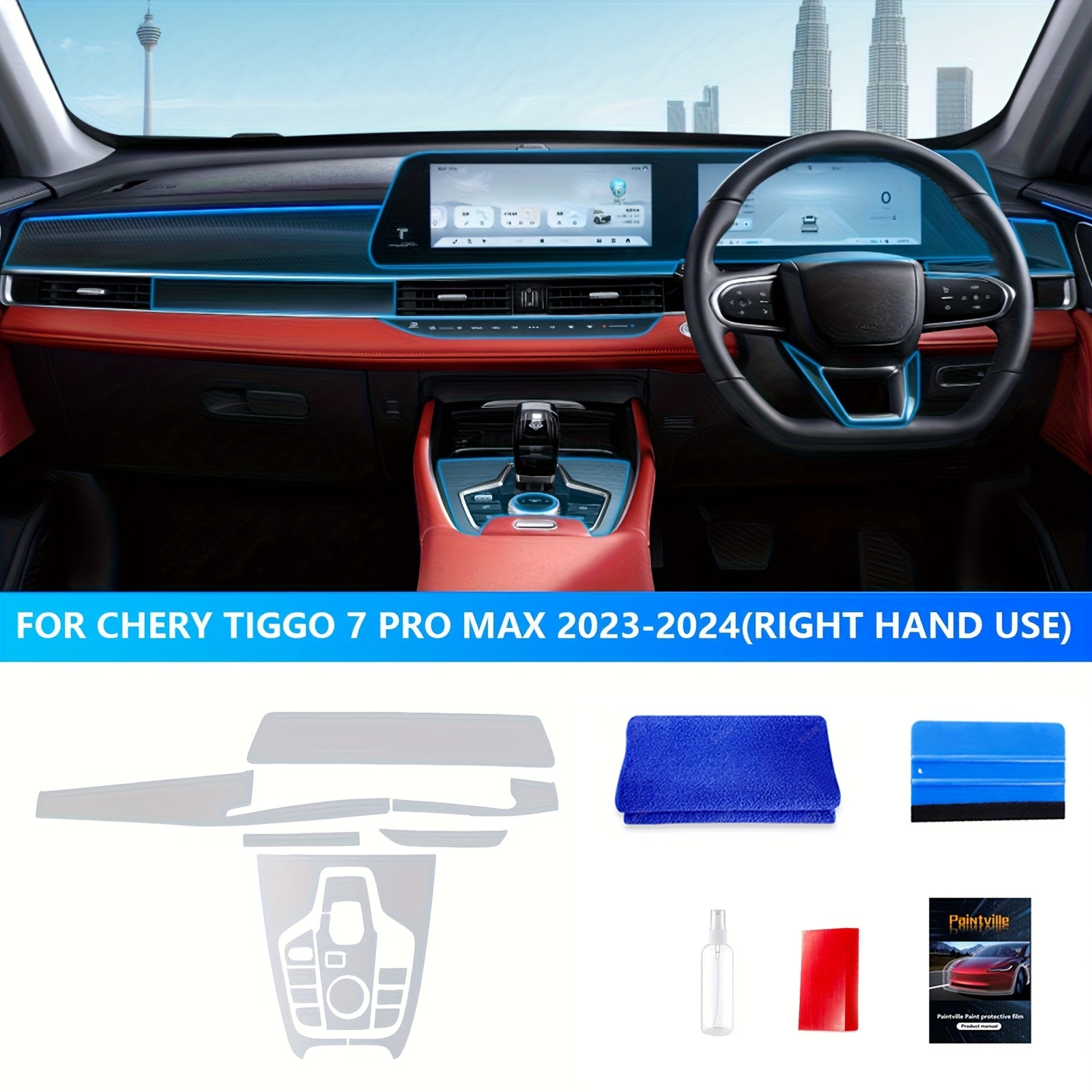 Salon avtomobil himoya filmi TPU anti-chiruvchi UV toza saqlash uchun SUV 8.5mil