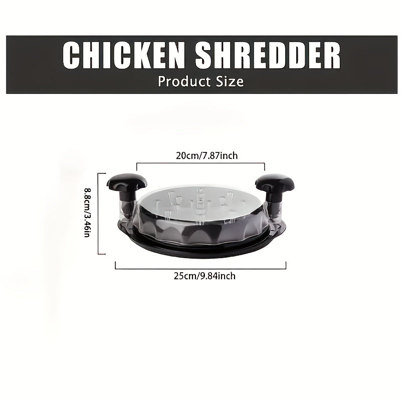 Chicken Shredder Set 2 Ergonomic Tools Kitchen Meat Shredding with Lid and Brush
