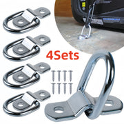 4 to'plam Cargo Lashing D Ring Staple Cleat Tie Down Rings for Trailers Vans