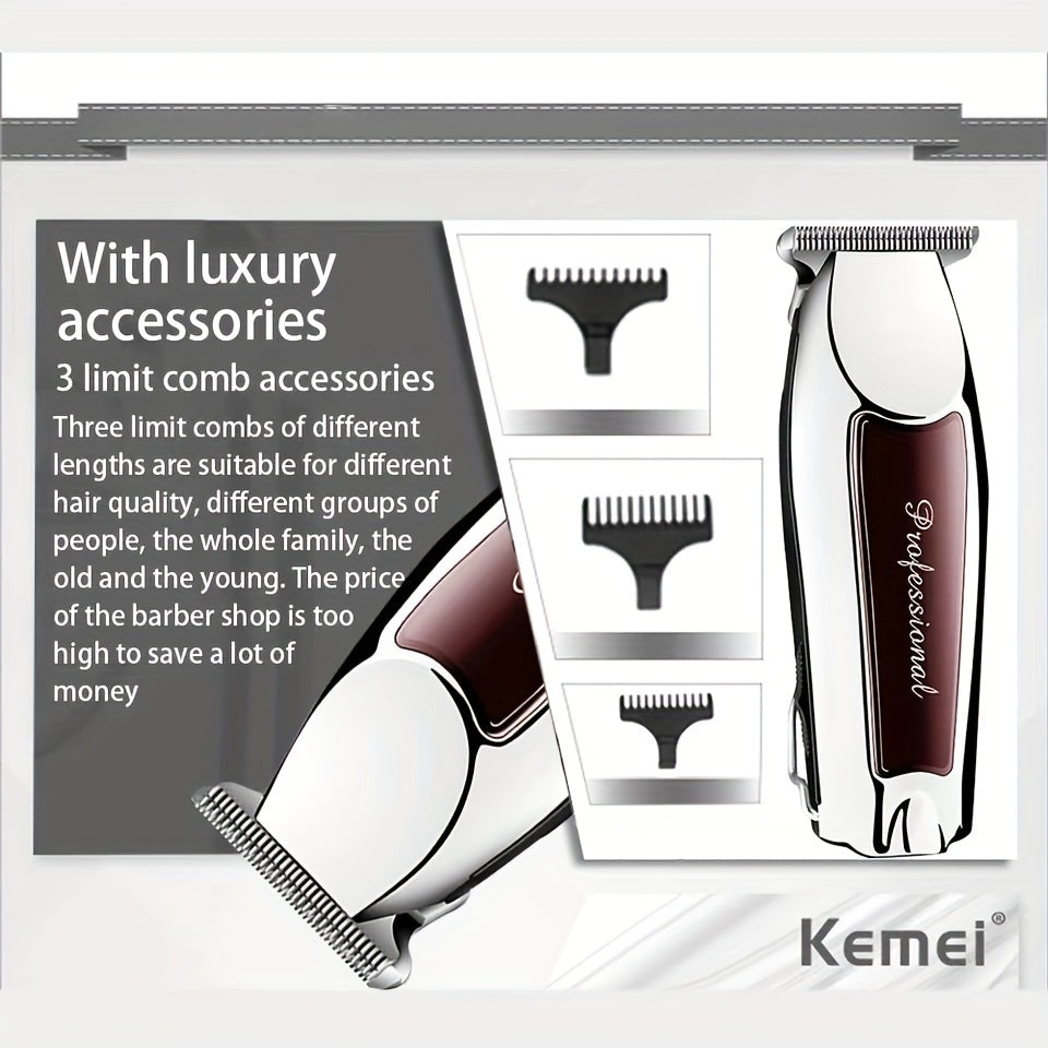 Cordless Men’s Hair Clipper with USB Rechargeable Lithium Battery and Multi-Function Trimming