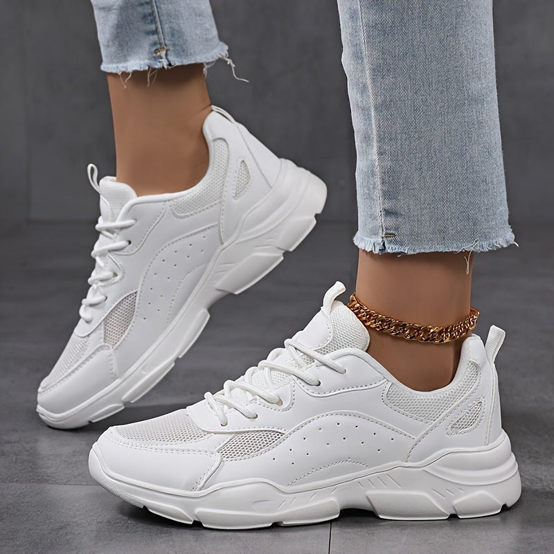 Men's Women's Breathable White Casual Running Sports Shoes