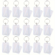 100 ta Akril Foto Kalitlar to'plami - Ochiq, Ikki tomonlama Rasm ushlagichlar, DIY hunarmandchilik va sovg'alar uchun bo'lak halqalar bilan