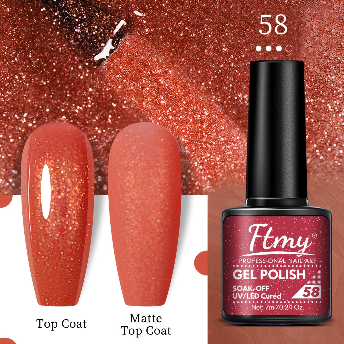 Women Gel Nail Polish Strong Bright Colors Long-Lasting