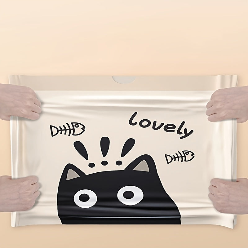 Одноразовые мусорные пакеты с милыми принтами медведей и котов - идеально подходят для уборки на кухне, в спальне, в гостиной и в общежитии. В комплект входит 45 штук.