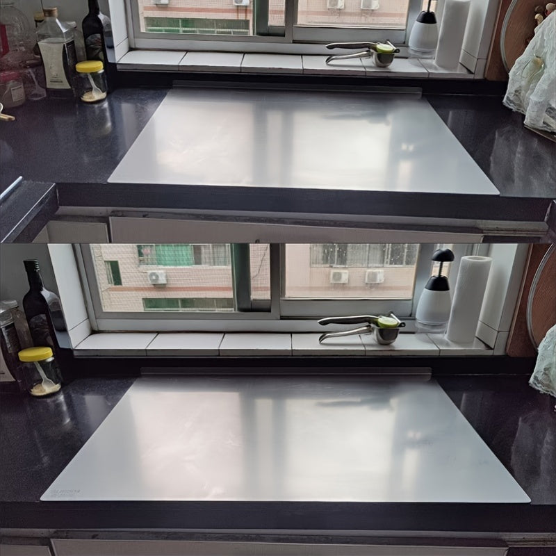 Tabla de cortar de cocina de acero inoxidable de doble cara y tamaño extra grande para frutas y masa