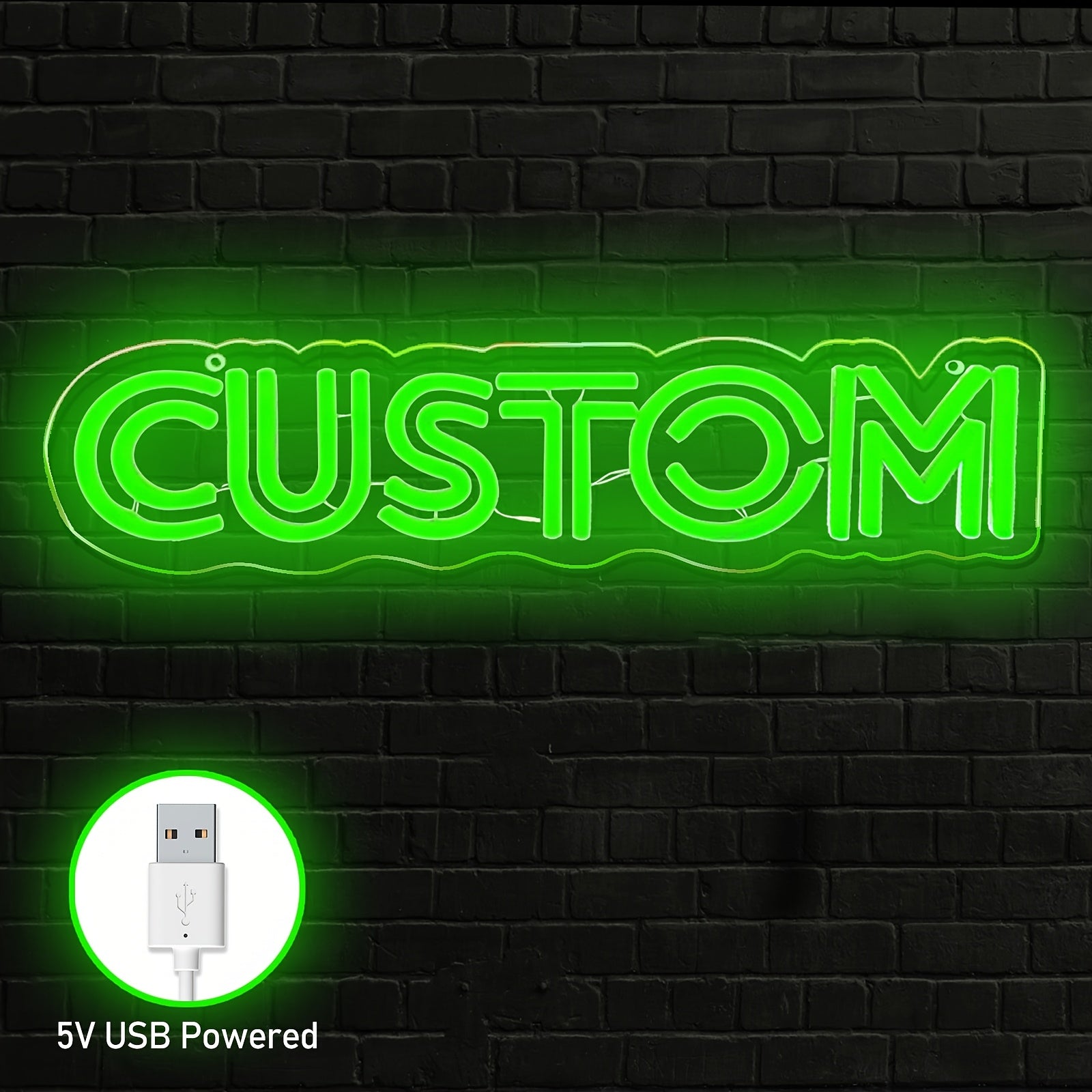 Customizable USB-Powered LED Neon Wall Decor for Weddings Birthdays Home Office Outdoor