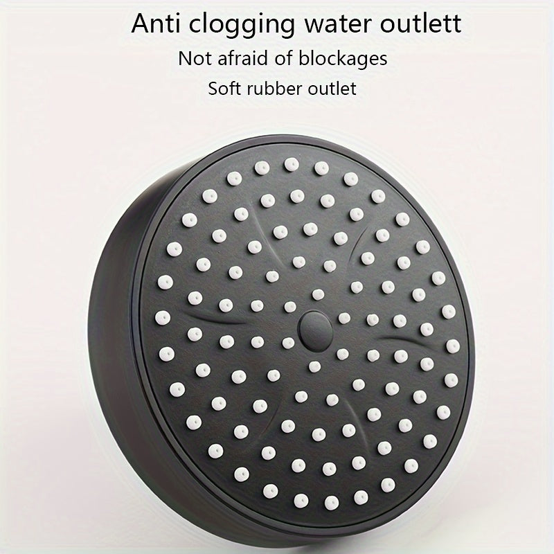 Round Rainfall Shower Head Wall Mount High-Pressure Plastic