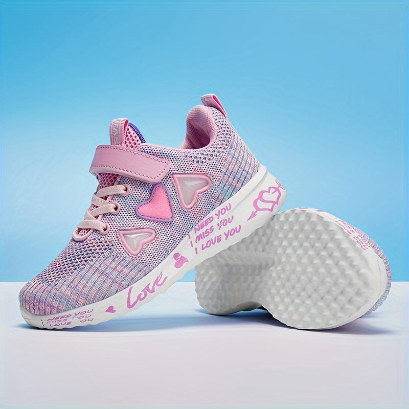 Girls' Casual Sports Shoes Pink All-Season Low Top EVA Fabric Running Sneakers