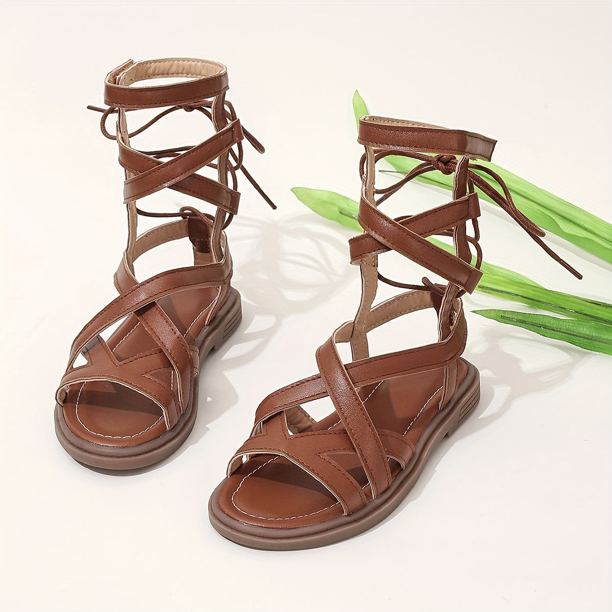 Girls Summer Open Toe Strap Sandals with Bow Non Slip Casual Shoes