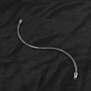 Silver Black Moissanite Bracelet for Women Fashion Jewelry Gift