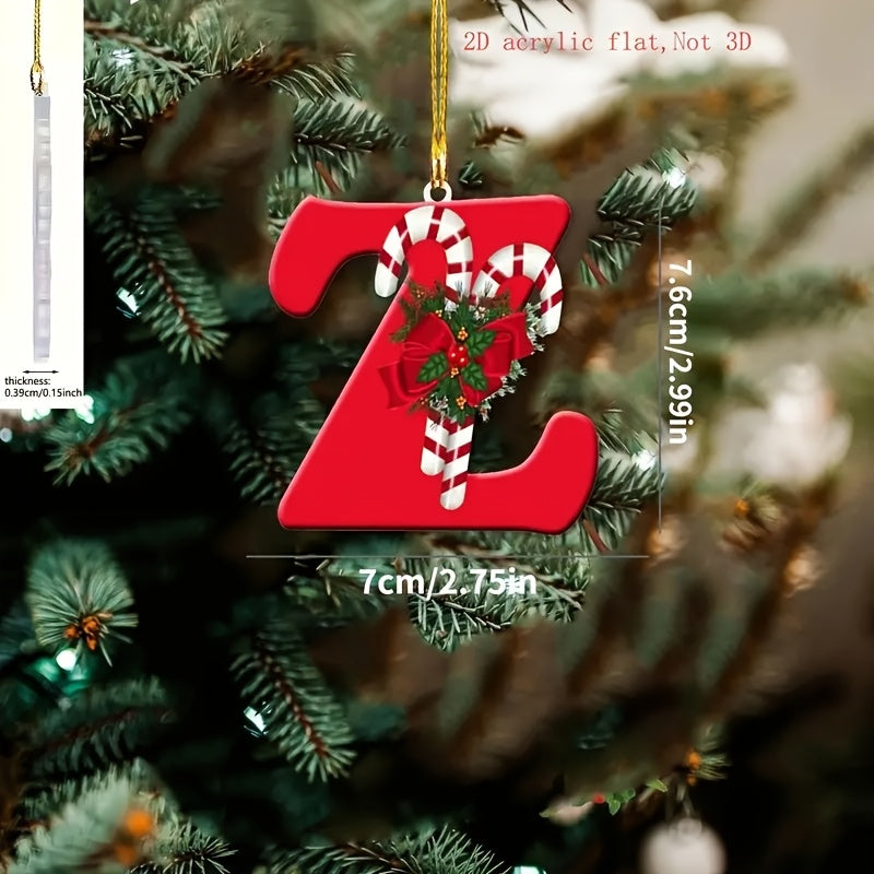 26pcs Acrylic Christmas Tree Ornaments Hanging Pendants for Home and Party Decoration